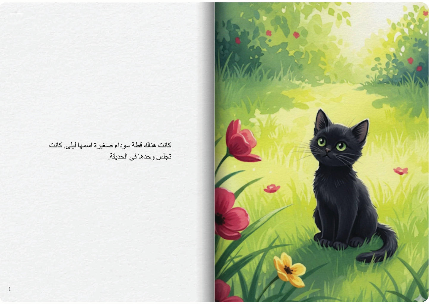 القطة السوداء الصغيرة