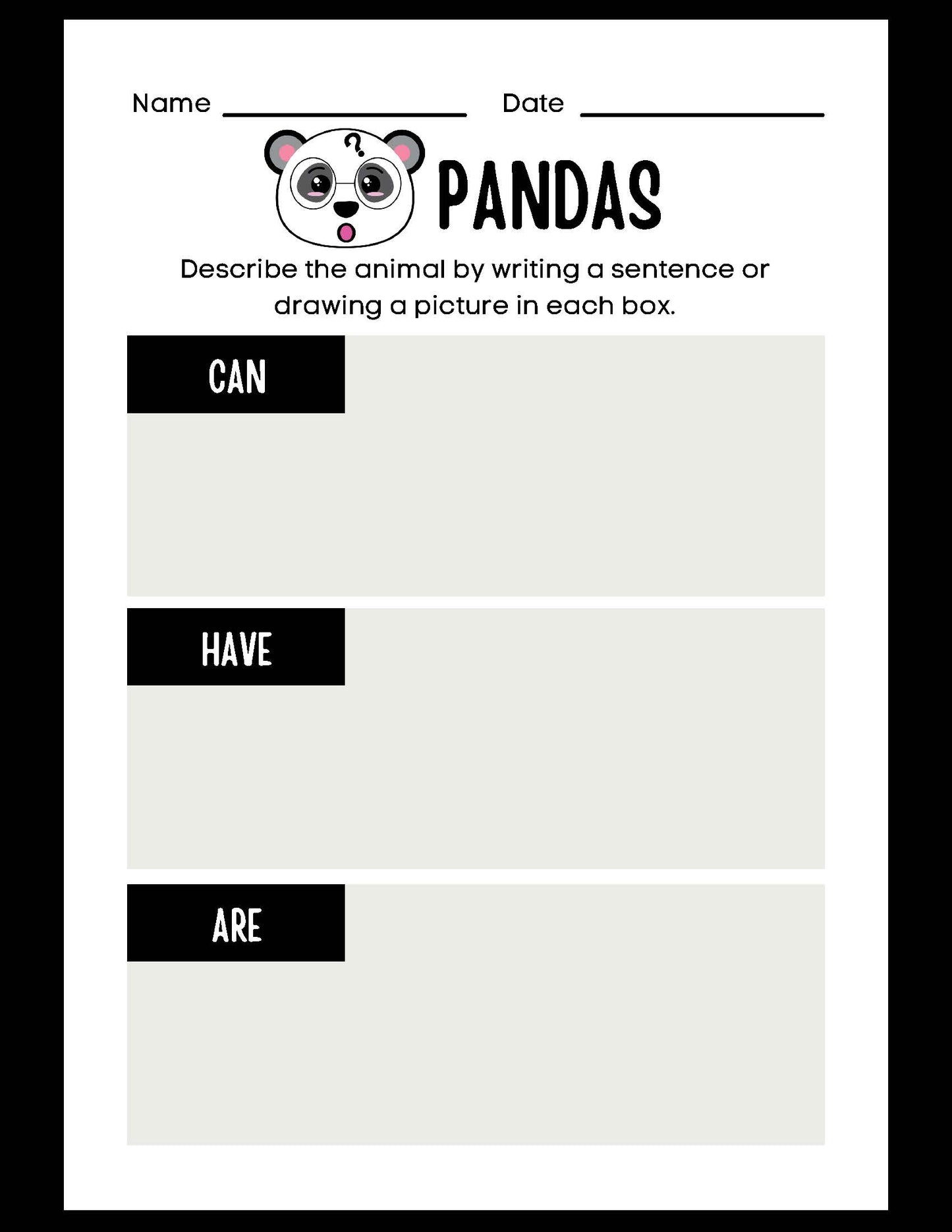 ANIMAL RESEARCH GIANT PANDAS