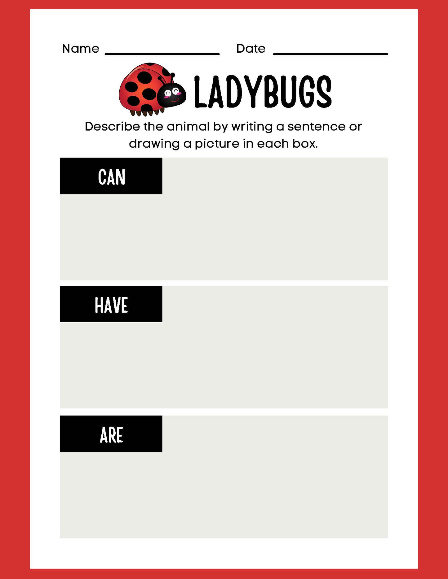 ANIMAL RESEARCH LADYBUGS