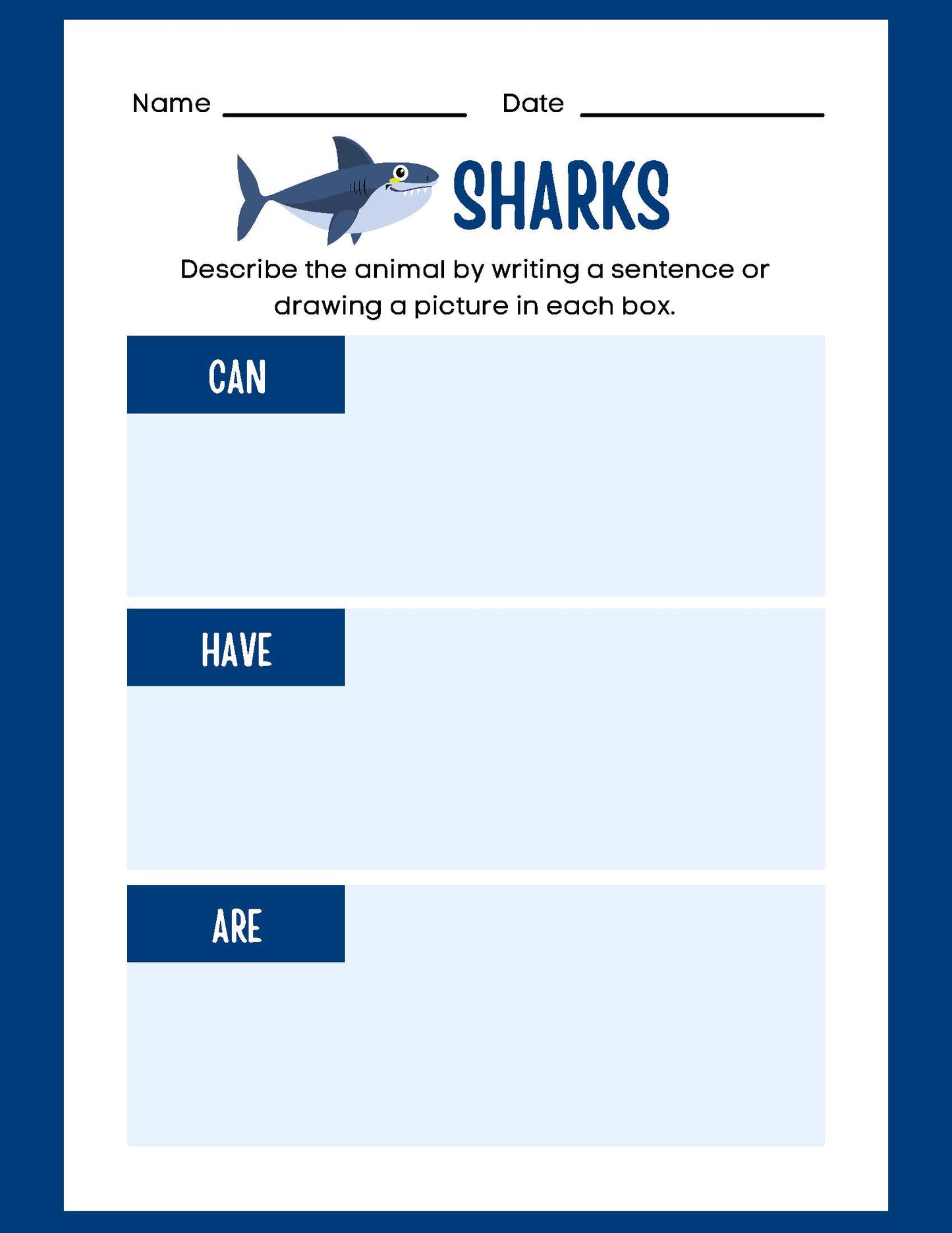 ANIMAL RESEARCH SHARKS