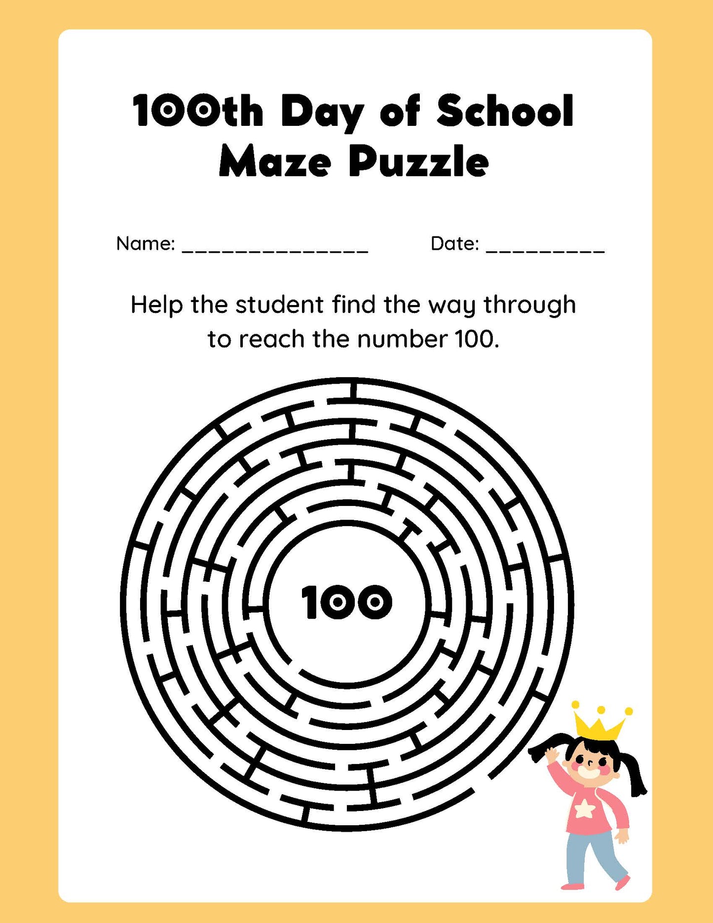 100th Day of School Activity Book
