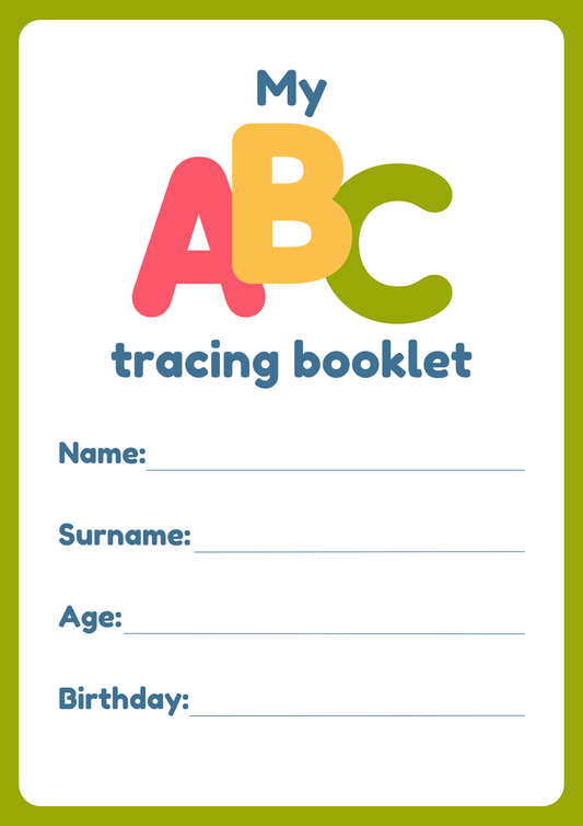 my abc tracing booklet