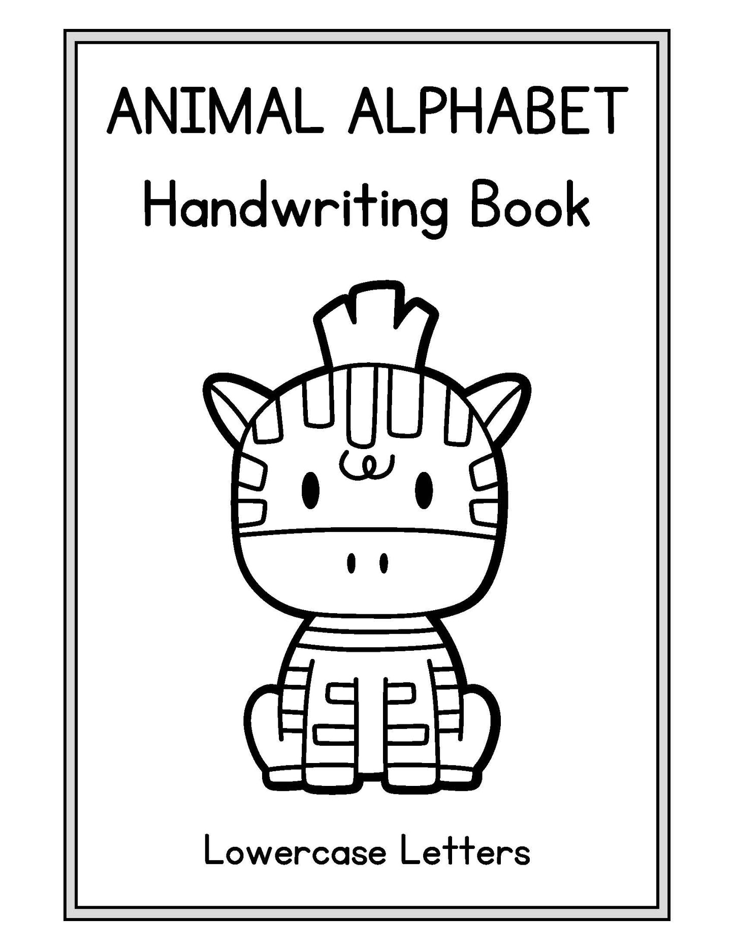 ANIMAL ALPHABET Handwriting Book