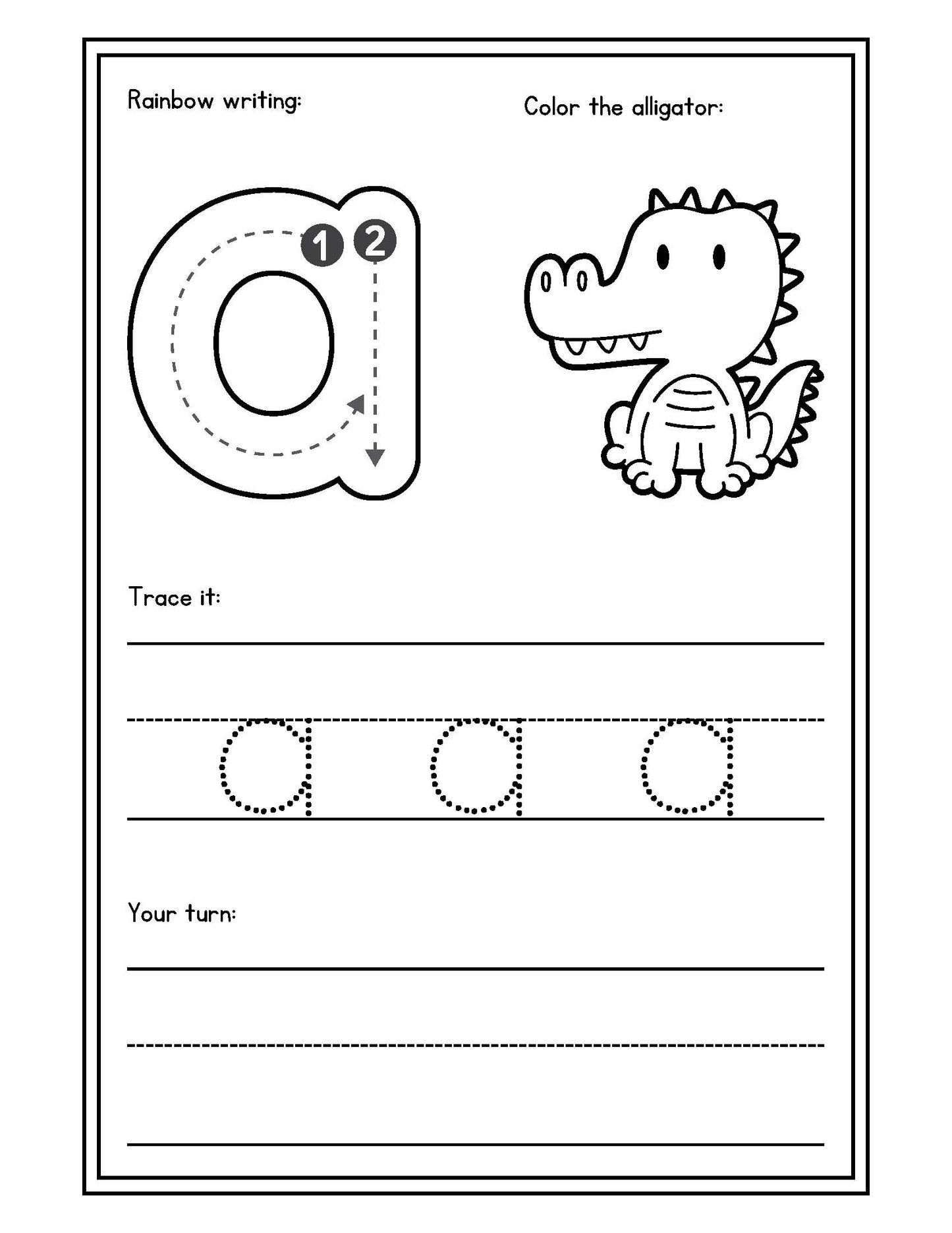 ANIMAL ALPHABET Handwriting Book