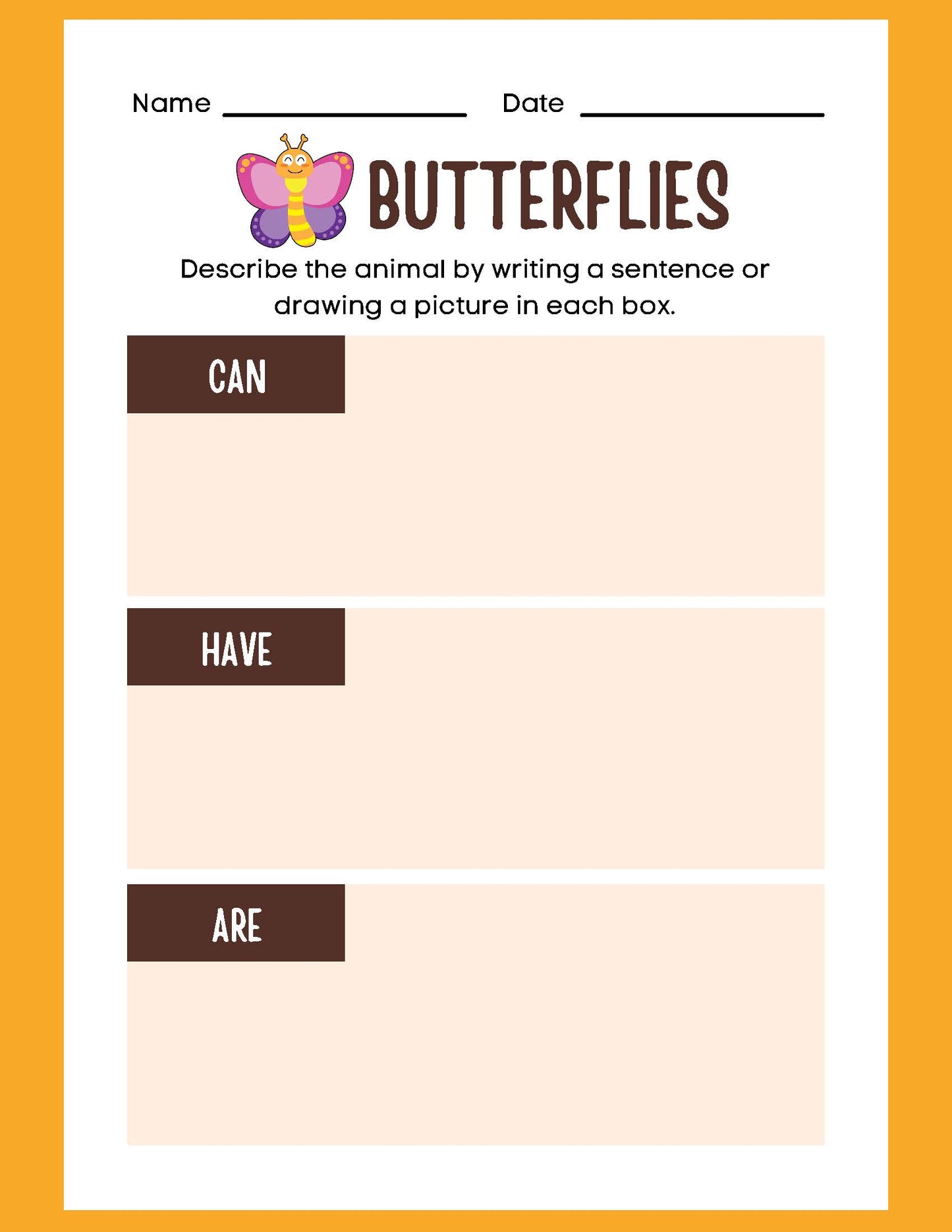 ANIMAL RESEARCH BUTTERFLIES