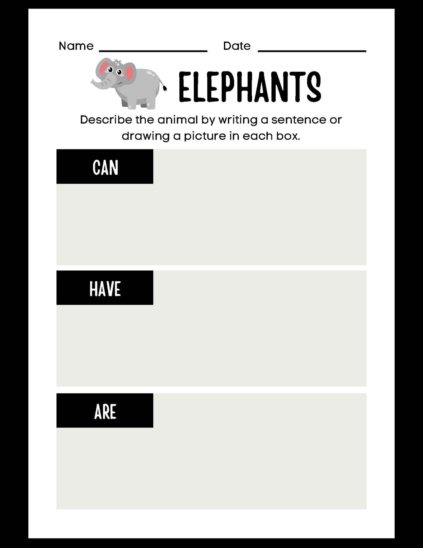 ANIMAL RESEARCH ELEPHANTS
