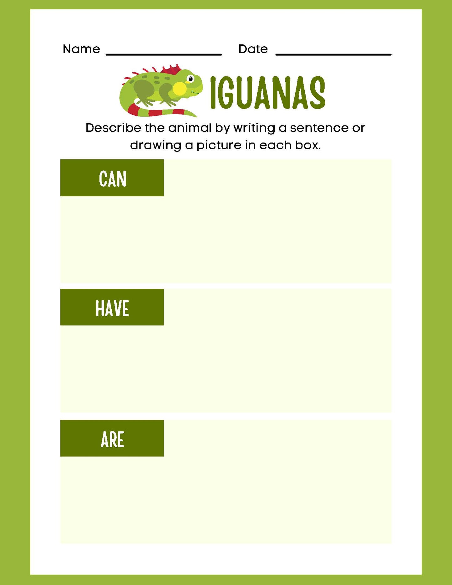ANIMAL RESEARCH IGUANAS