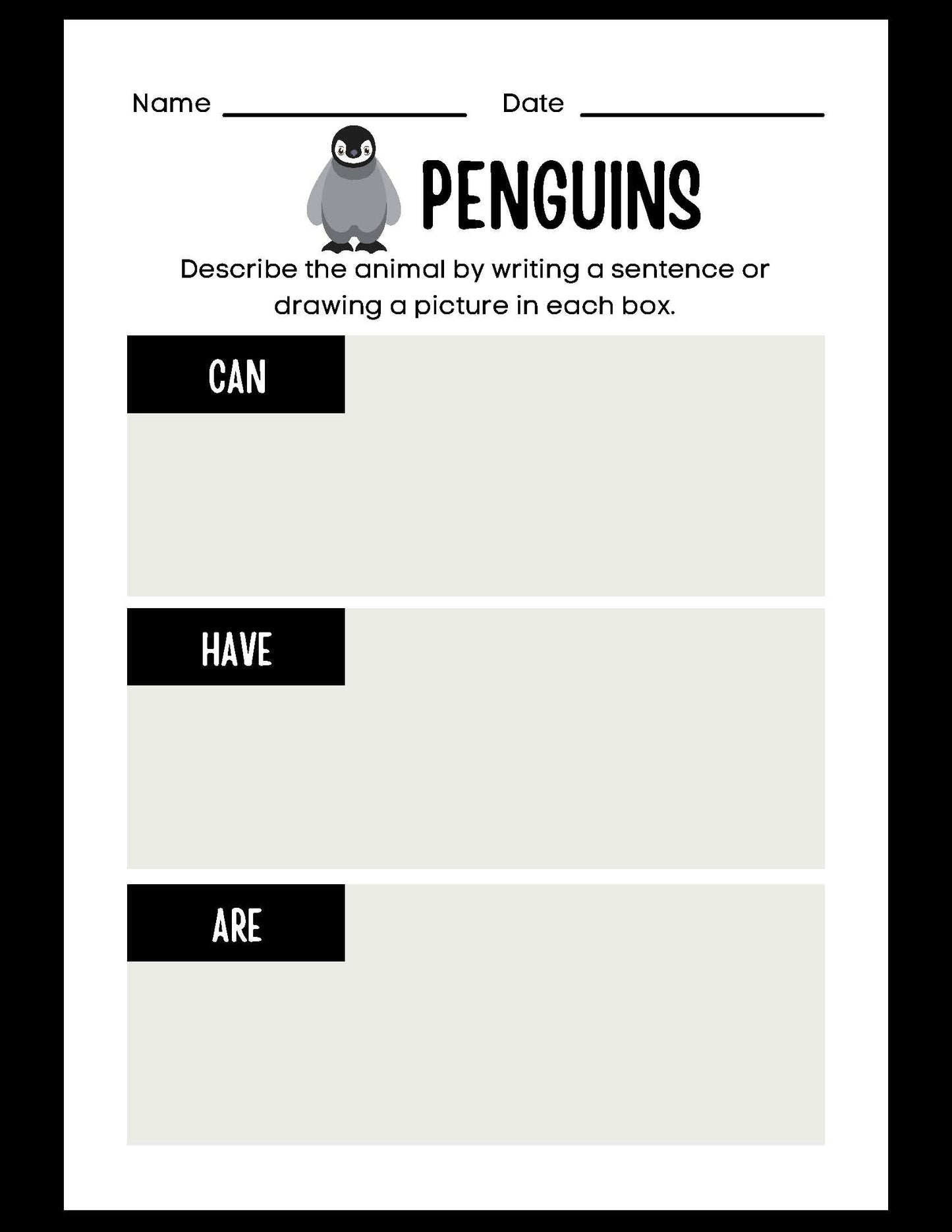 ANIMAL RESEARCH PENGUINS