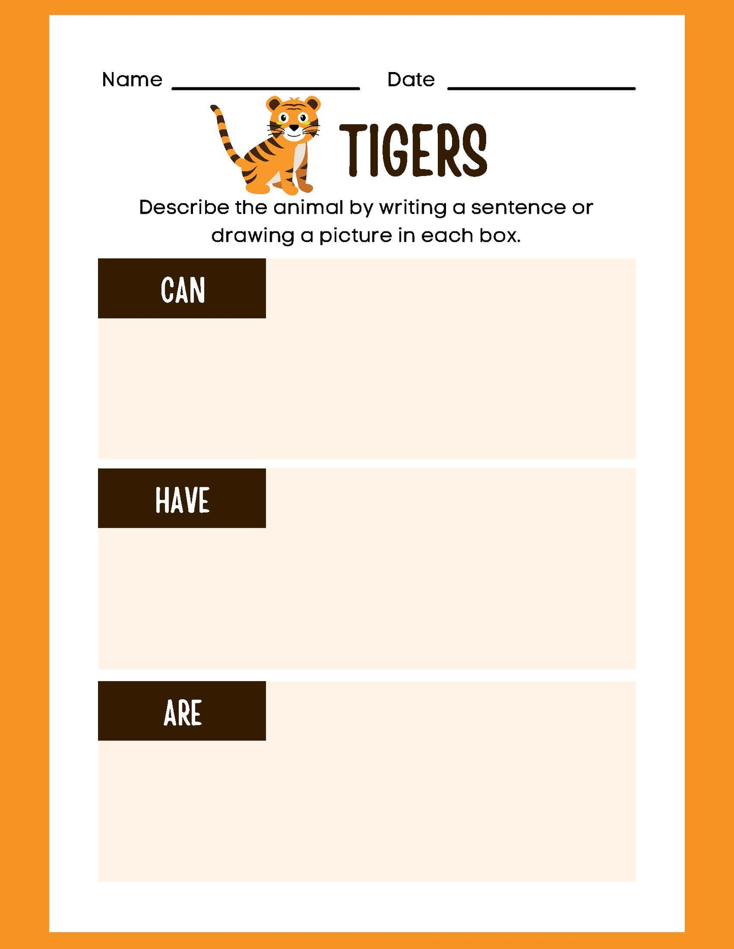ANIMAL RESEARCH TIGERS