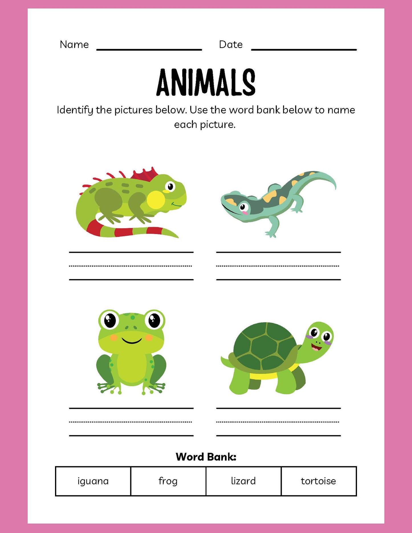 ANIMALS ESL WORKBOOK