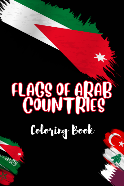 Flags of Arab countries Coloring Book