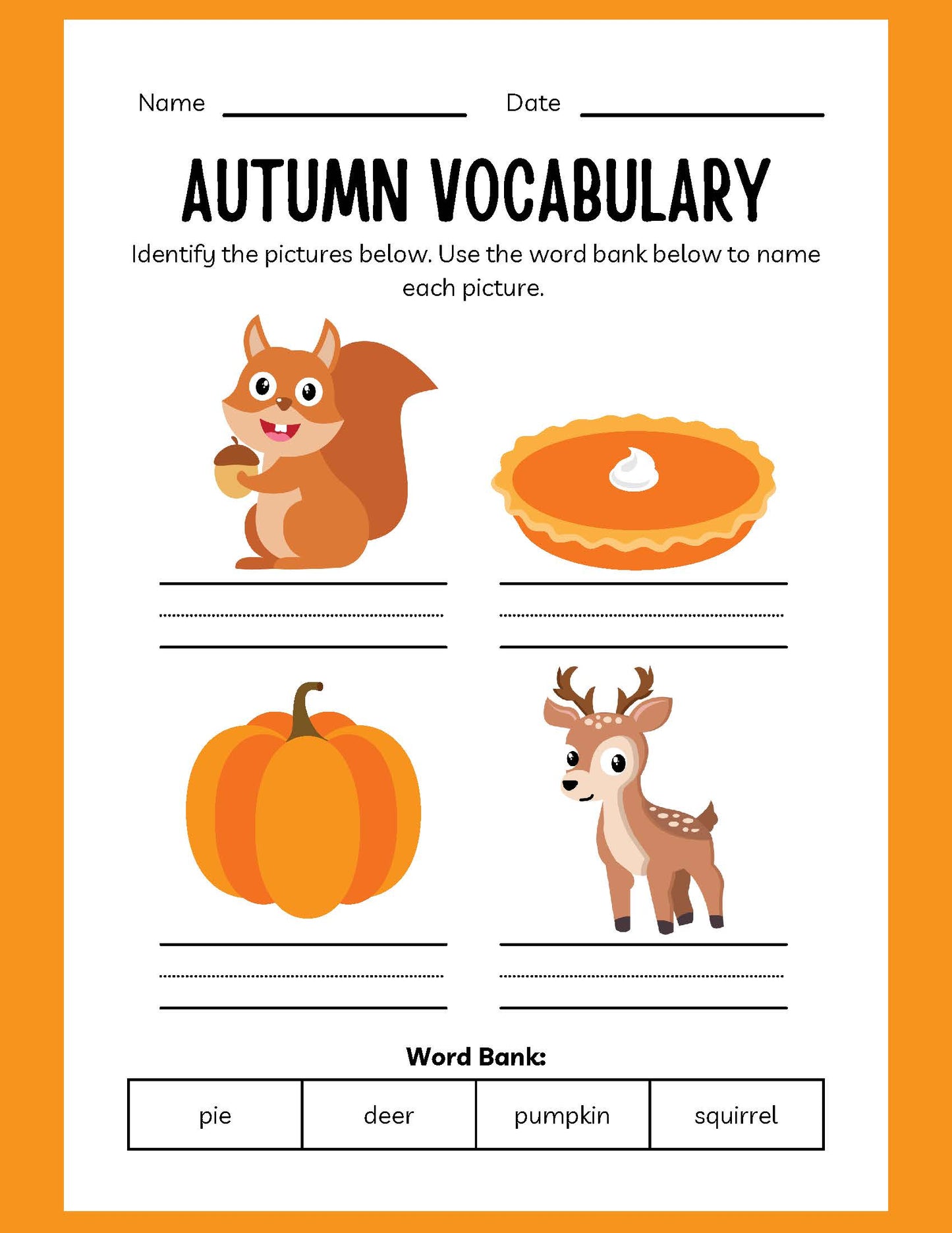 KINDERGARTEN AUTUMN WORKBOOK