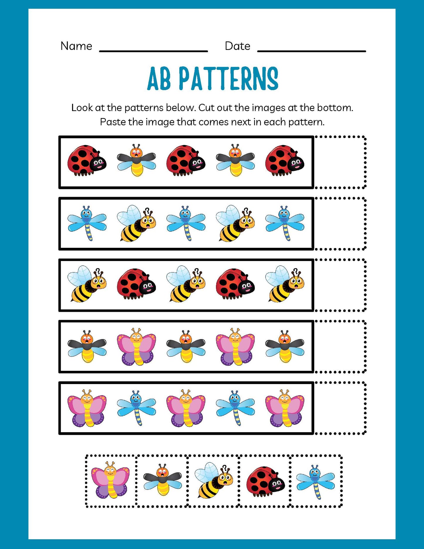 KINDERGARTEN PATTERNS WORKBOOK