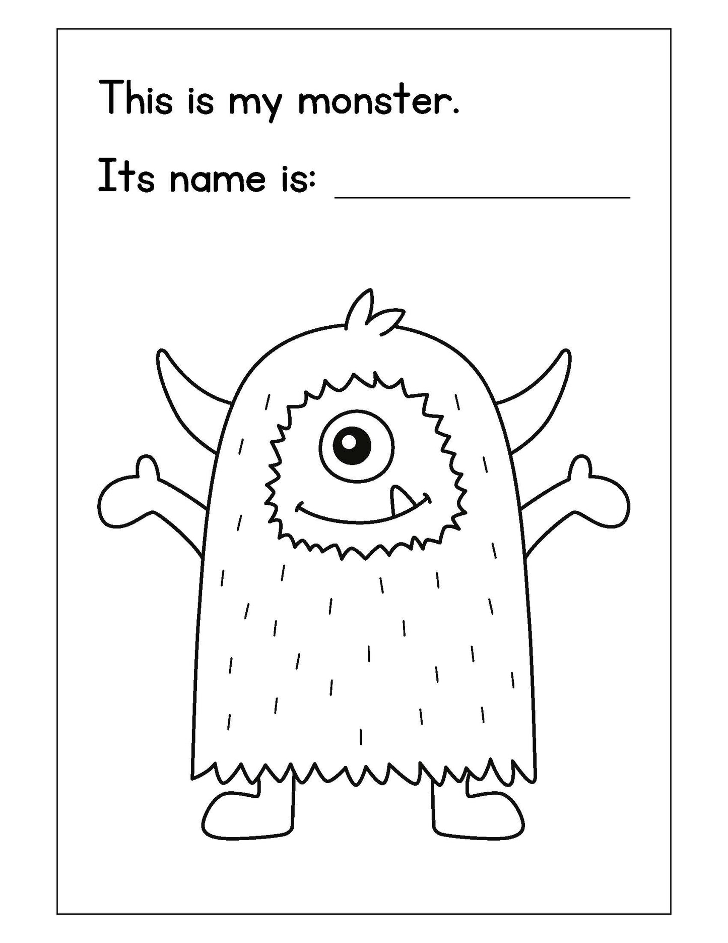 MY  MONSTER Writing Book