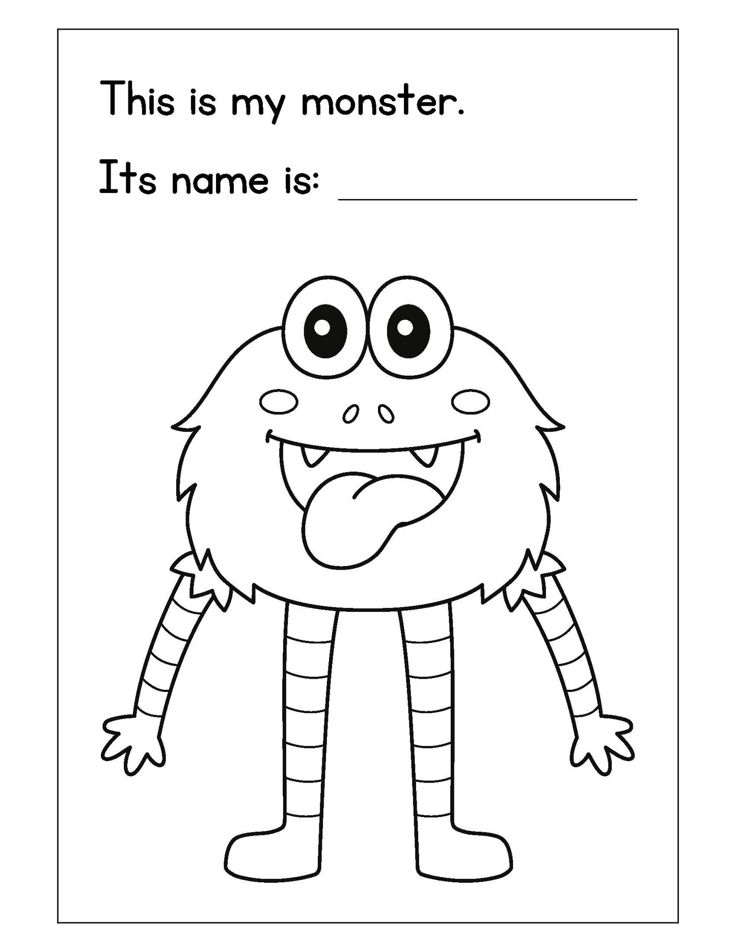 MY  MONSTER Writing Book