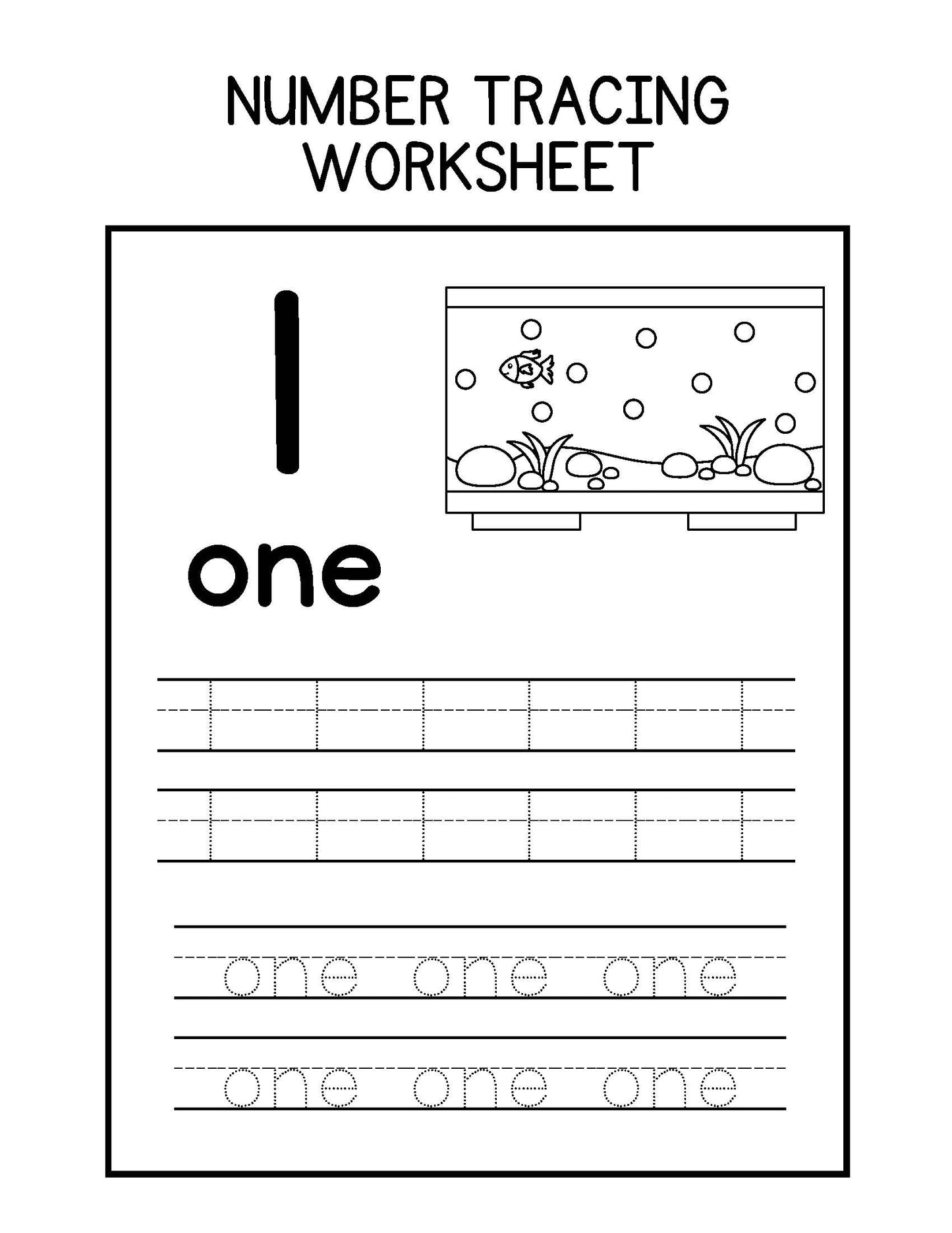 NUMBER TRACING WORKSHEET