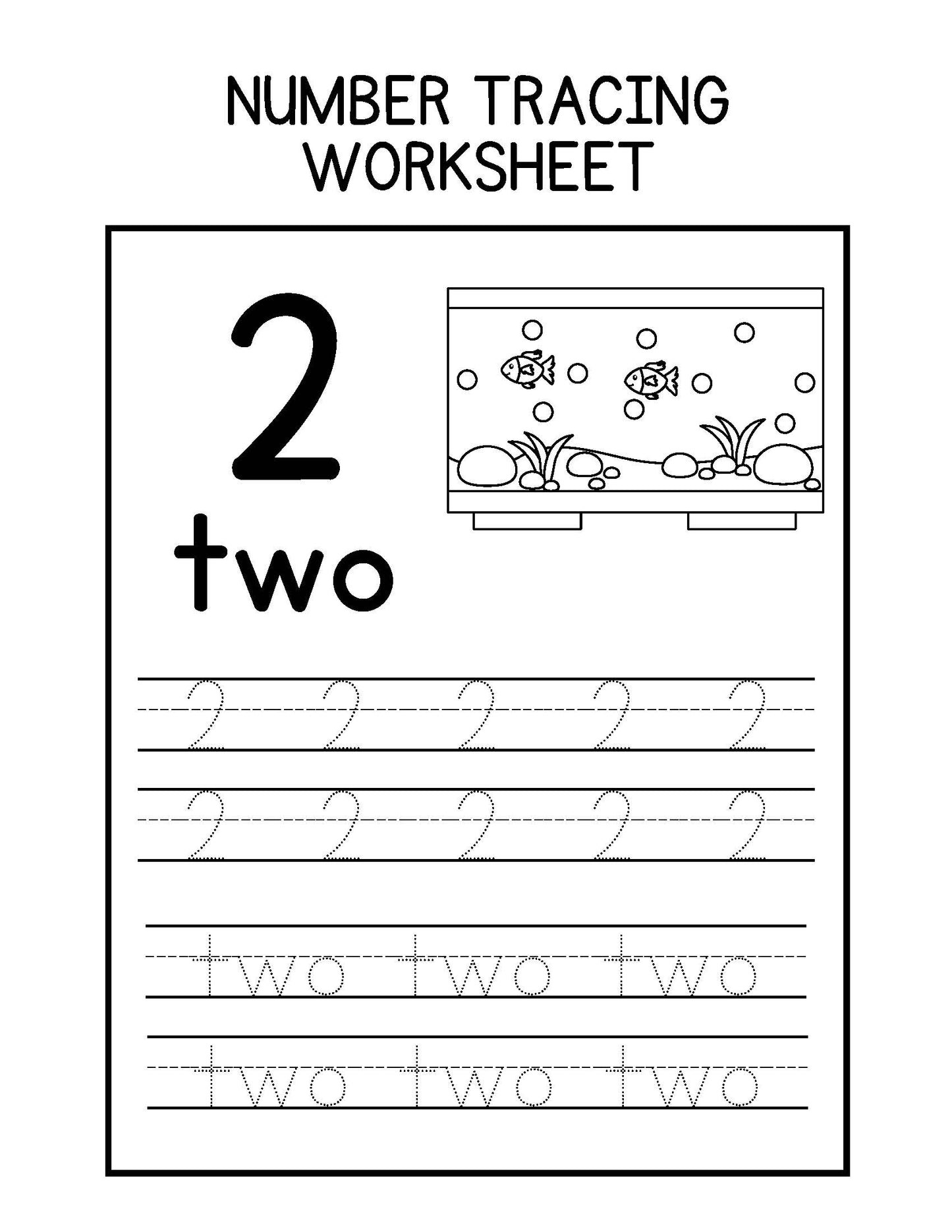 NUMBER TRACING WORKSHEET