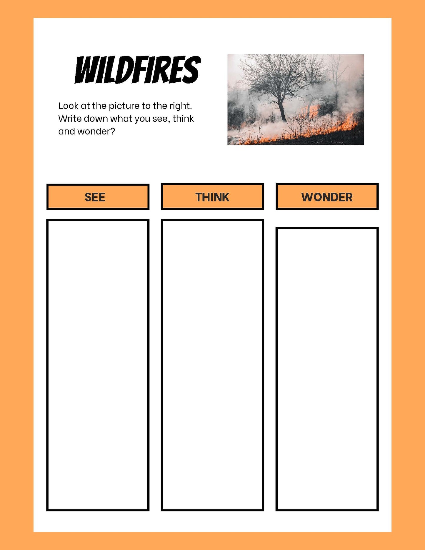 Natural Disasters Research Project Wildfires