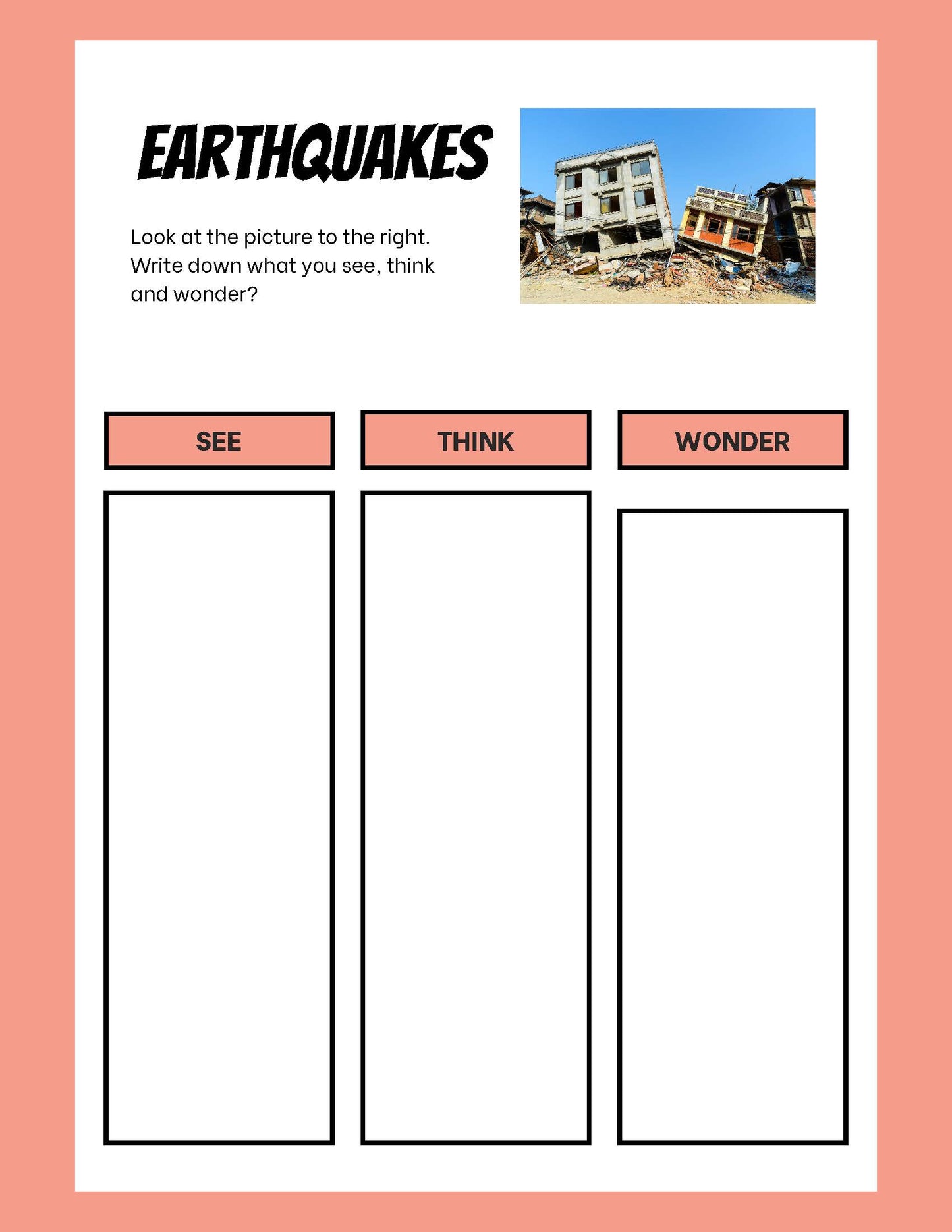 Natural Disasters Research Project earthquakes