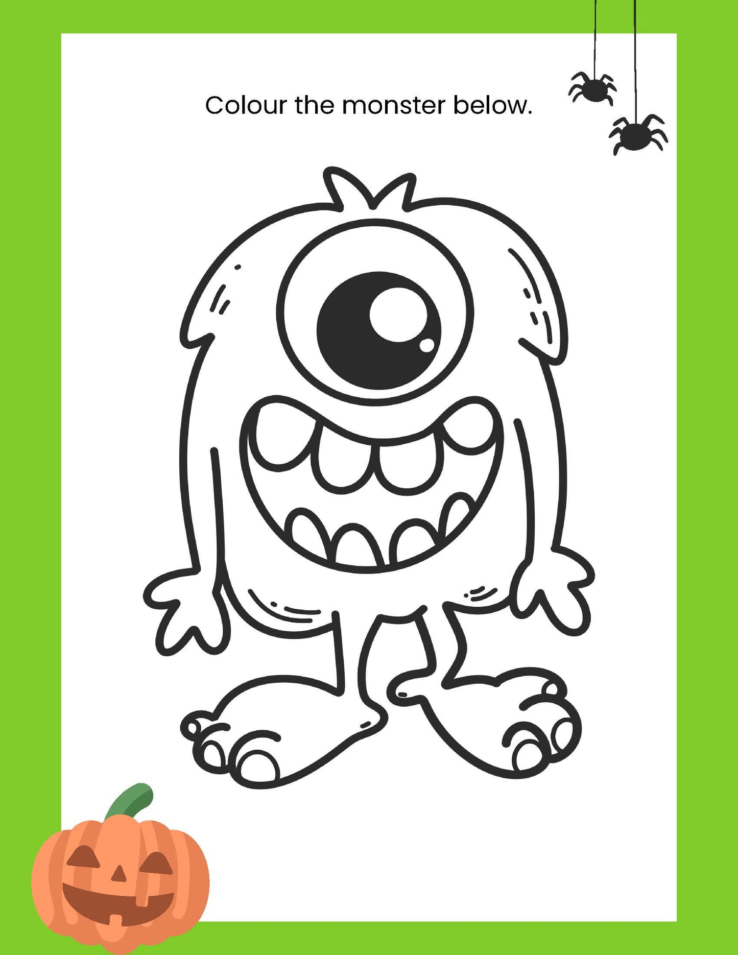 HALLOWEEN MONSTERS COLOURING BOOK