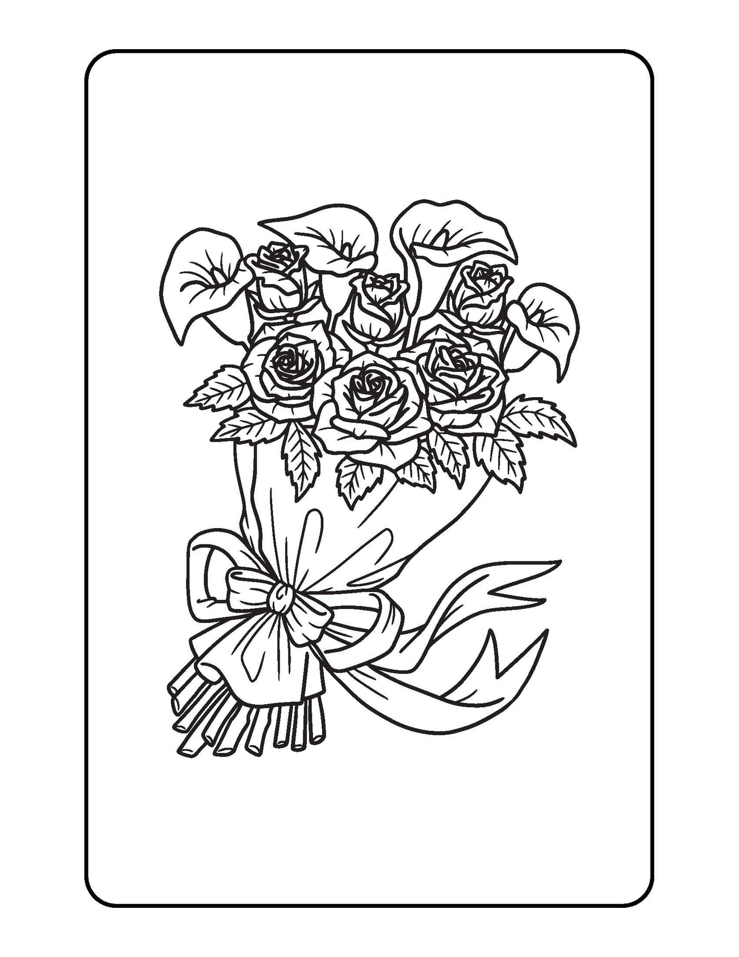 FLOWERS COLORING BOOK