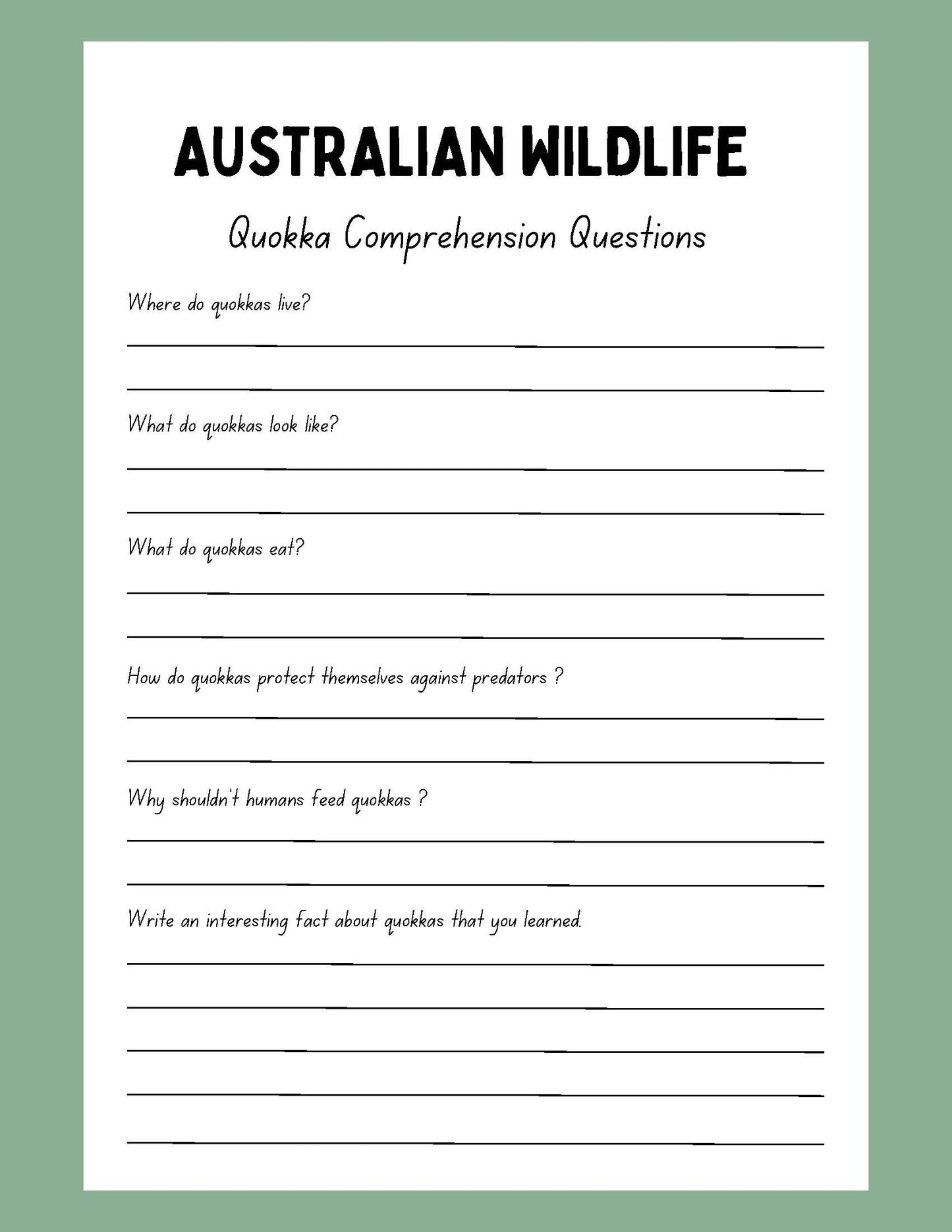 Quokka Research Project australian wildlife