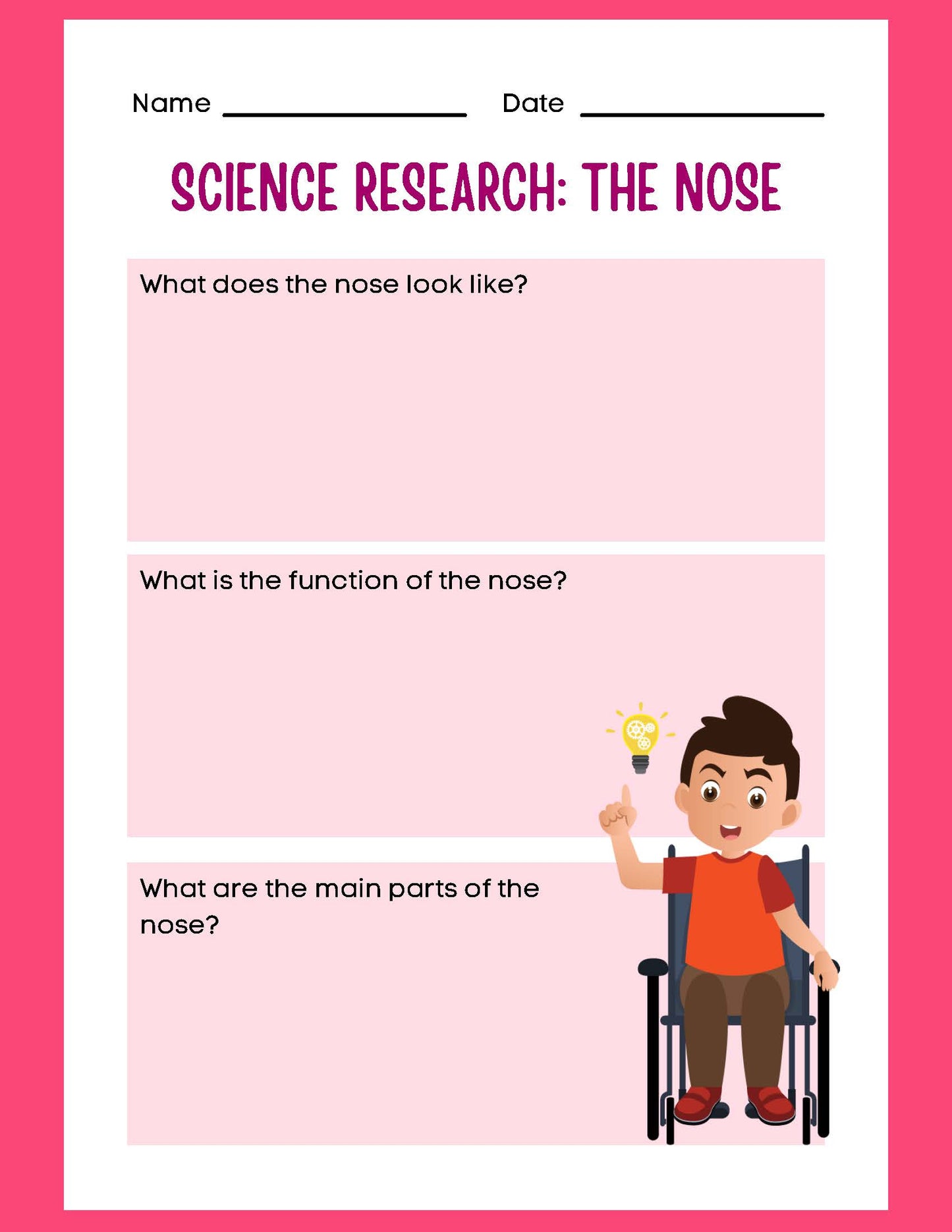SCIENCE RESEARCH THE HUMAN NOSE