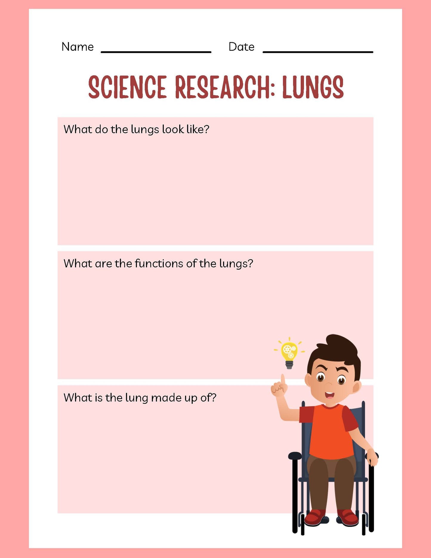 SCIENCE RESEARCH THE LUNGS