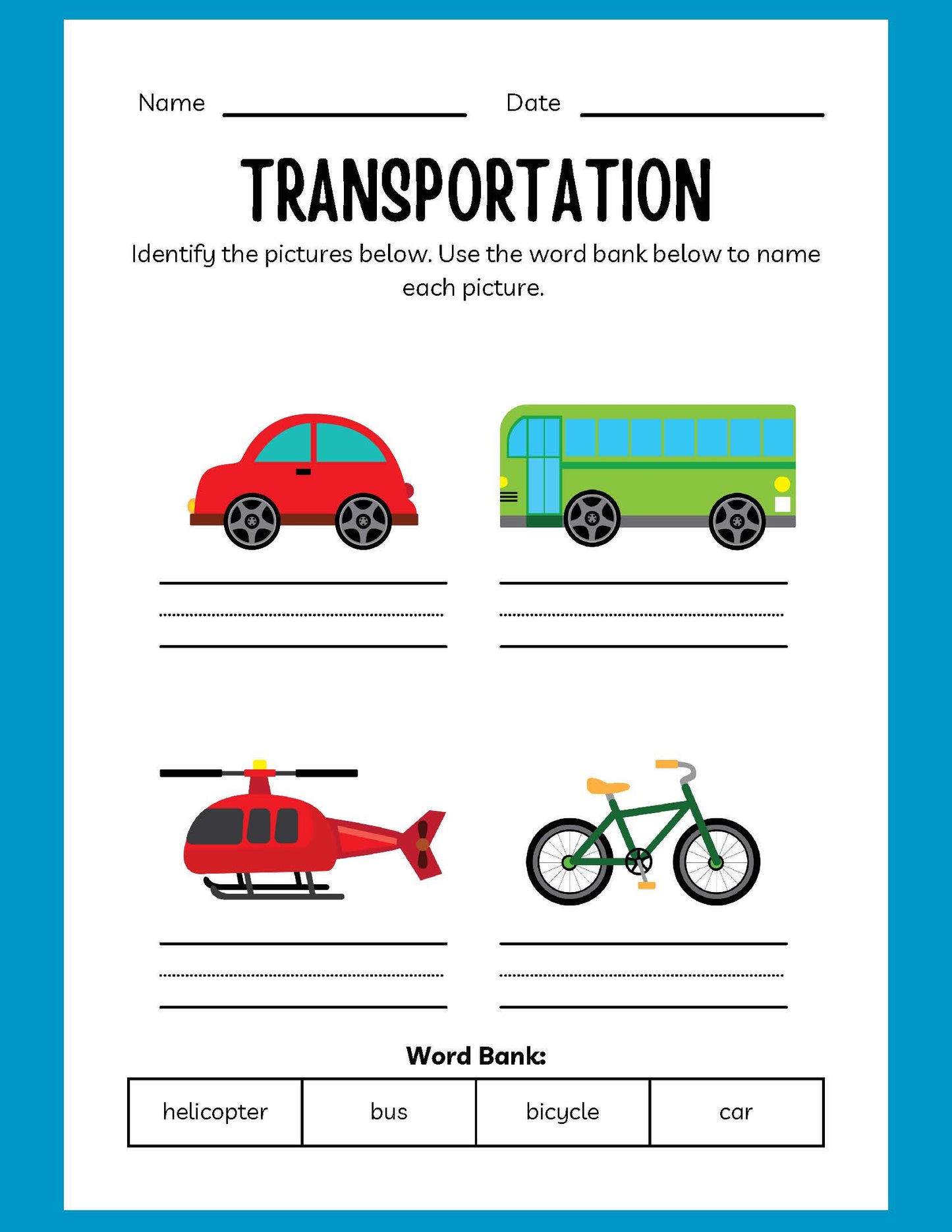TRANSPORTATION ESL WORKBOOK