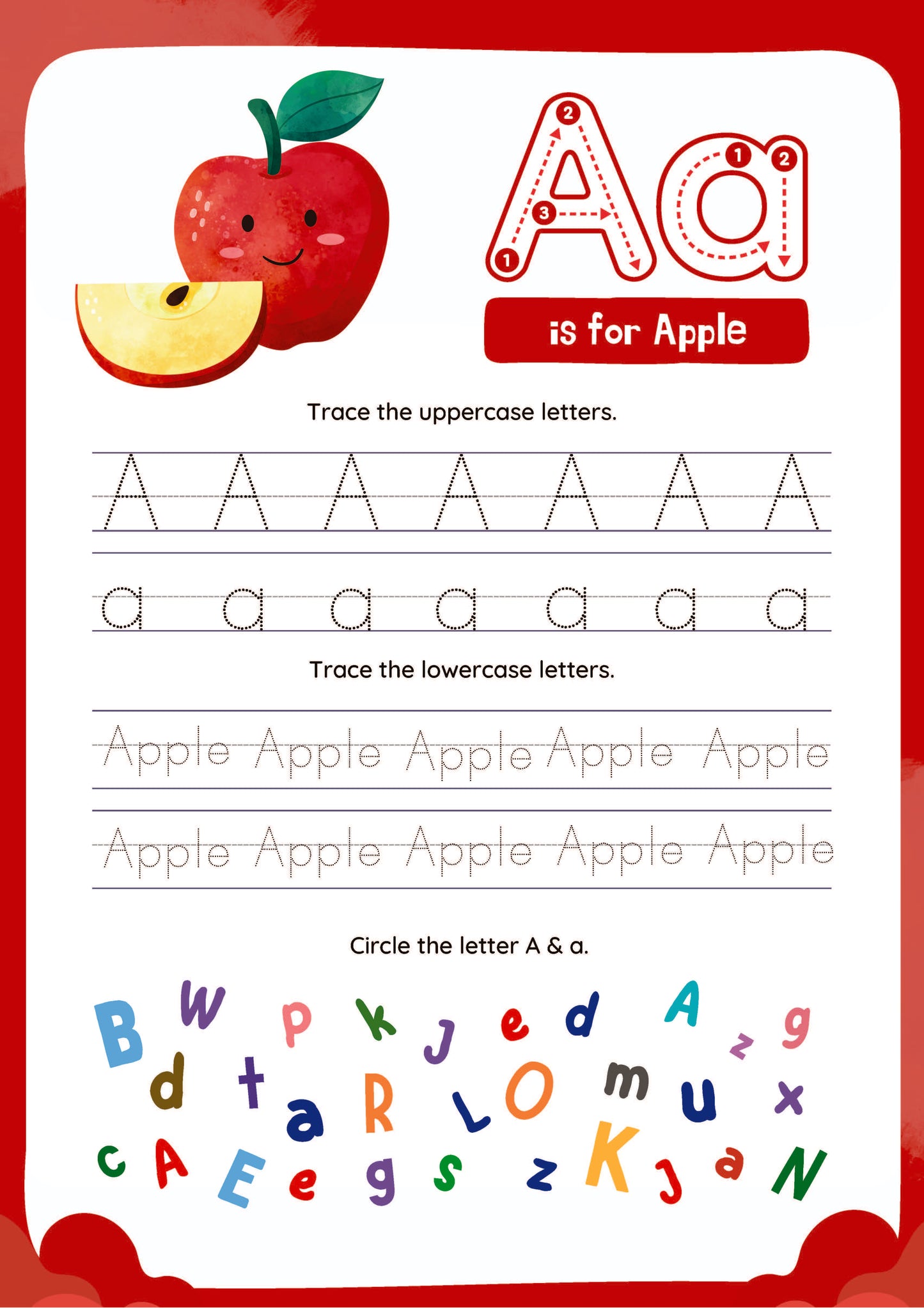 Trace letters and words