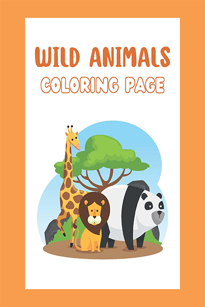 WILD ANIMALS COLORING PAGE