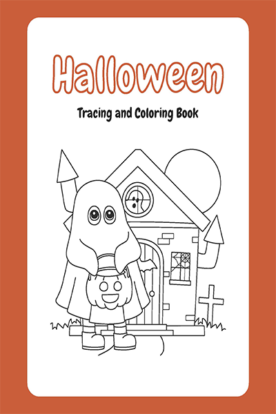 Halloween Tracing and Coloring Book