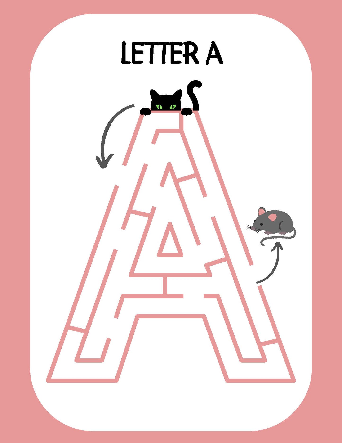Connecting the cutting of letters